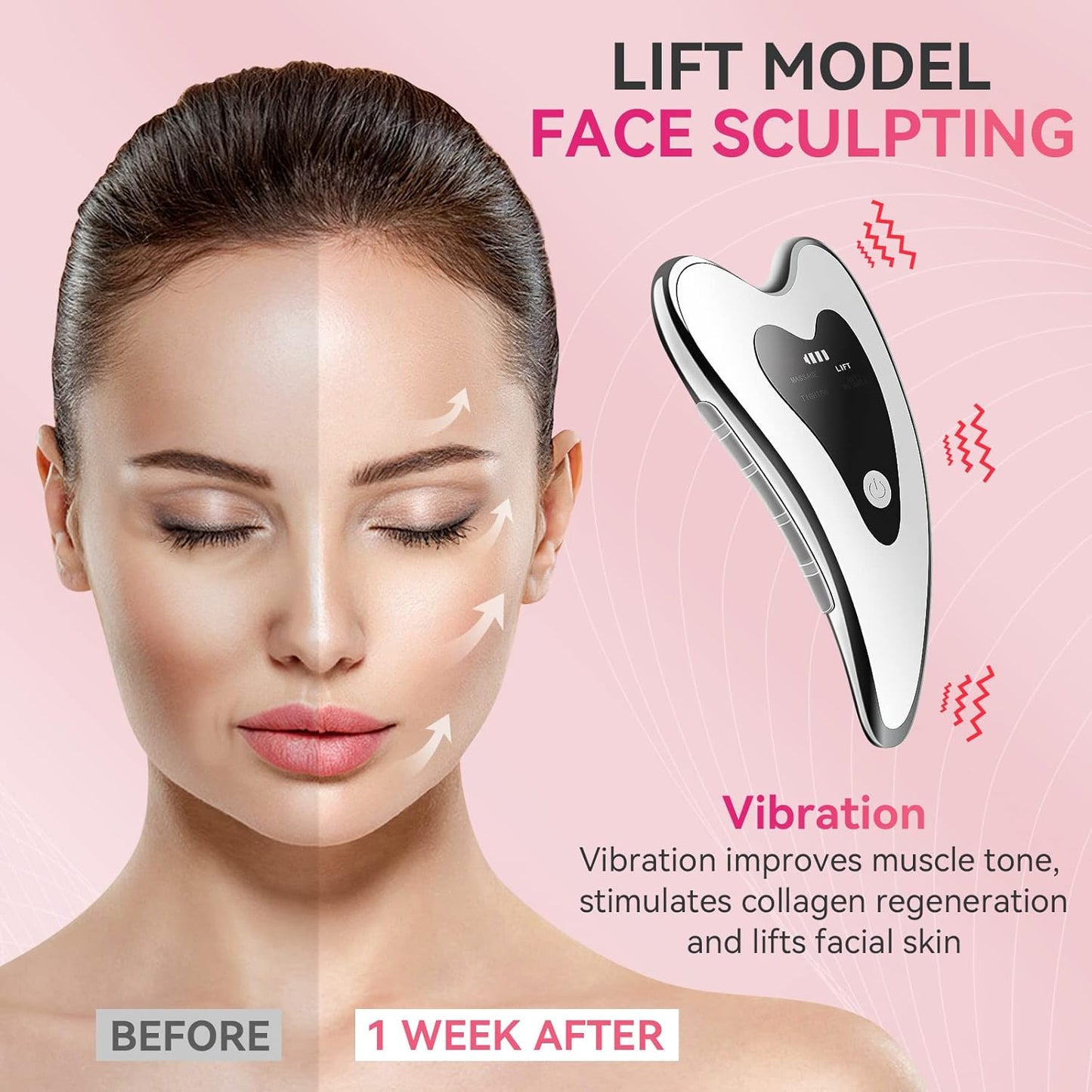 Electric Gua Sha Facial Tools - Face Sculpting Tool/Lift Device Anti-Aging, Wrinkles