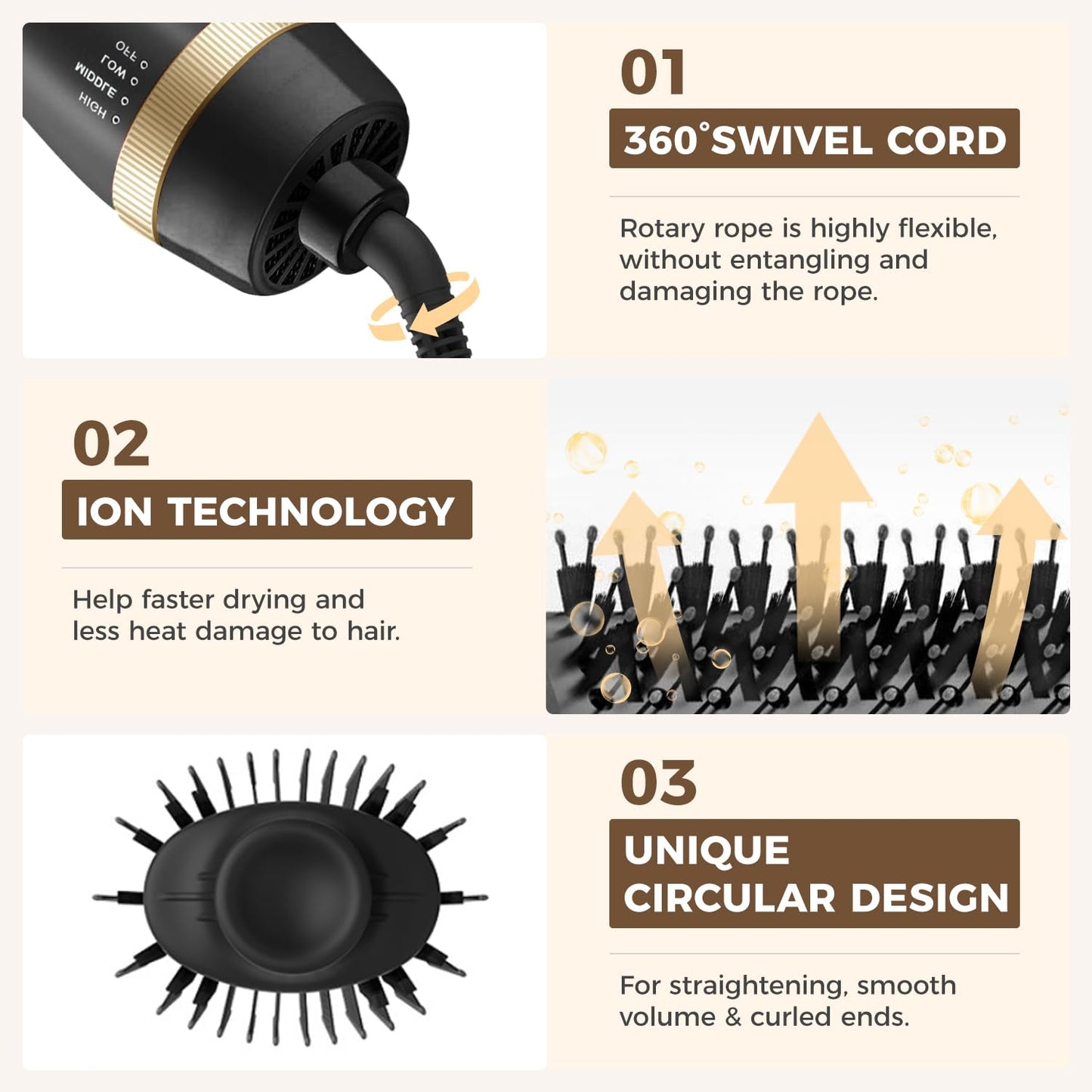 4 in 1 Hair Dryer and Styler Volumizer