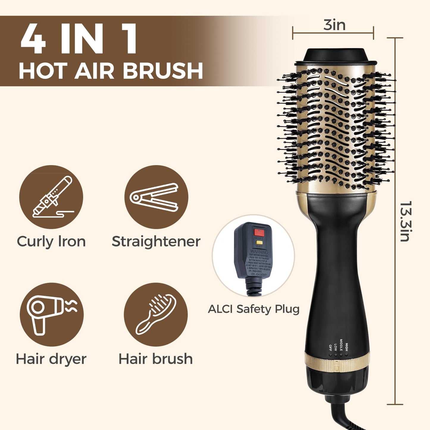 4 in 1 Hair Dryer and Styler Volumizer