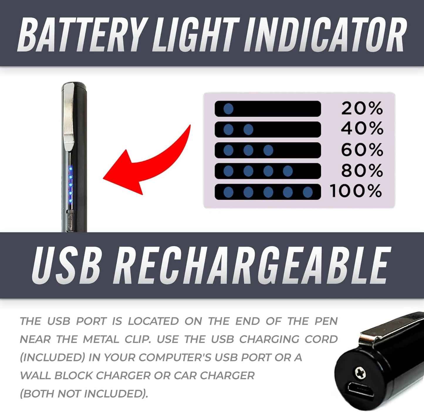 25,000,000 Volts Stun Gun for Self Defense - Tactical Stun Pen for Women and Men, USB Rechargeable, Battery Indicator, Durable Clip, Compact and Concealable for Protection