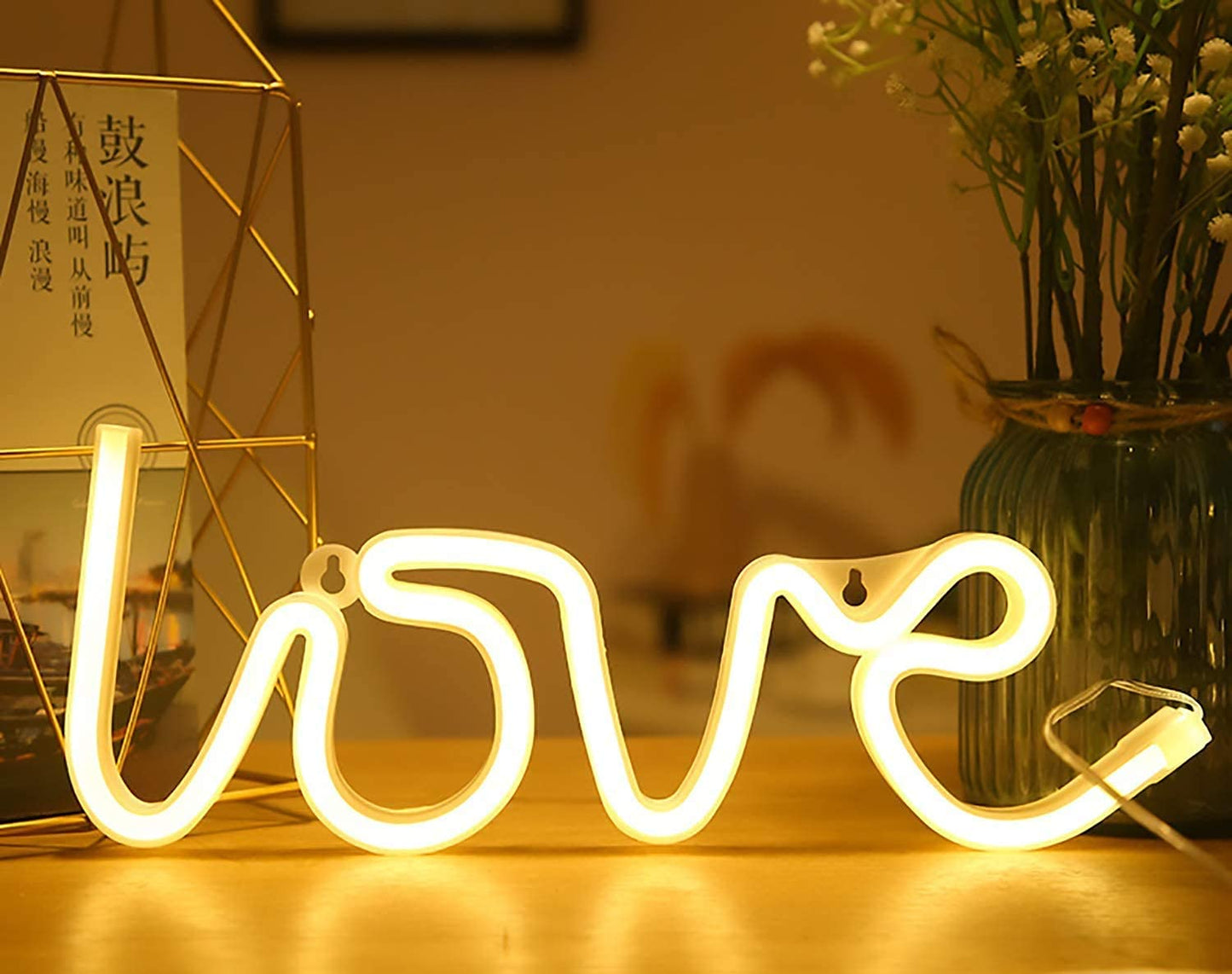 LOVE Neon Sign – LED Wall Light for Home Decor, Bedroom, Wedding, or Party Display