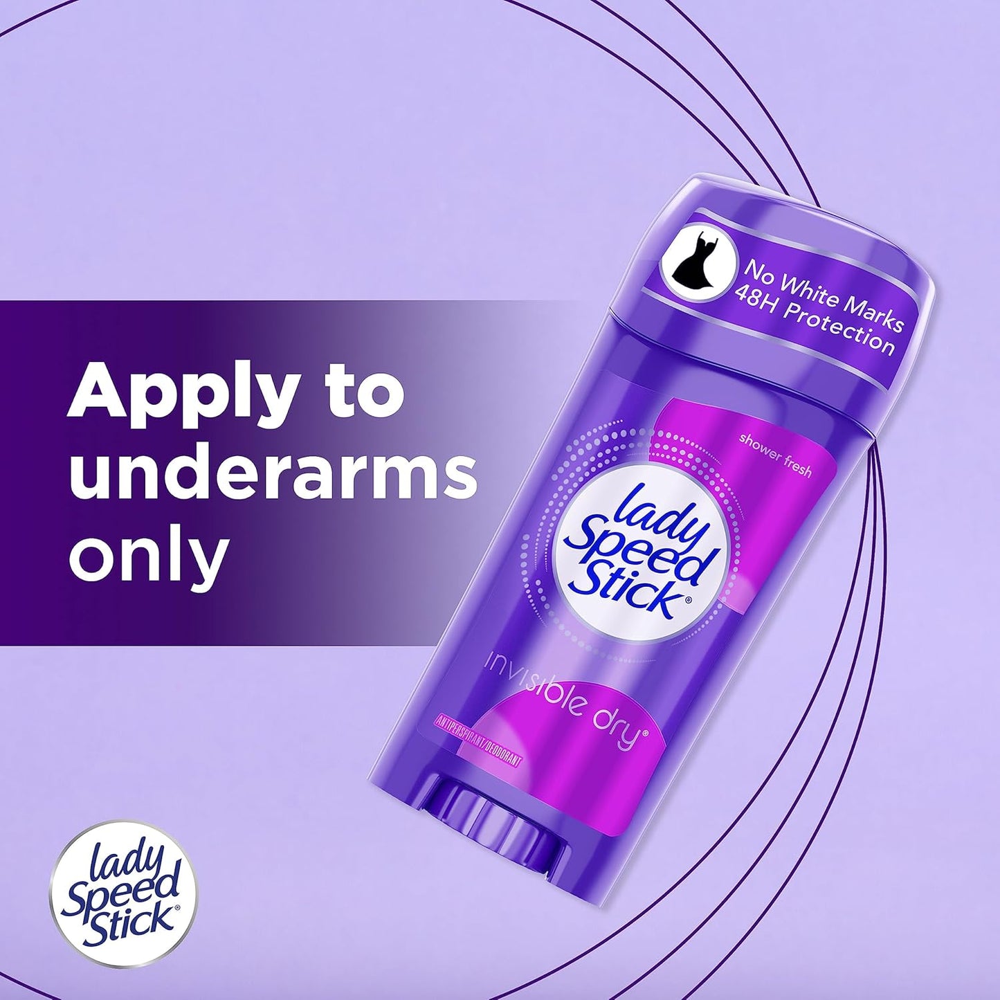 Lady Speed Stick Invisible Dry Antiperspirant Deodorant, Shower Fresh, 2.3oz