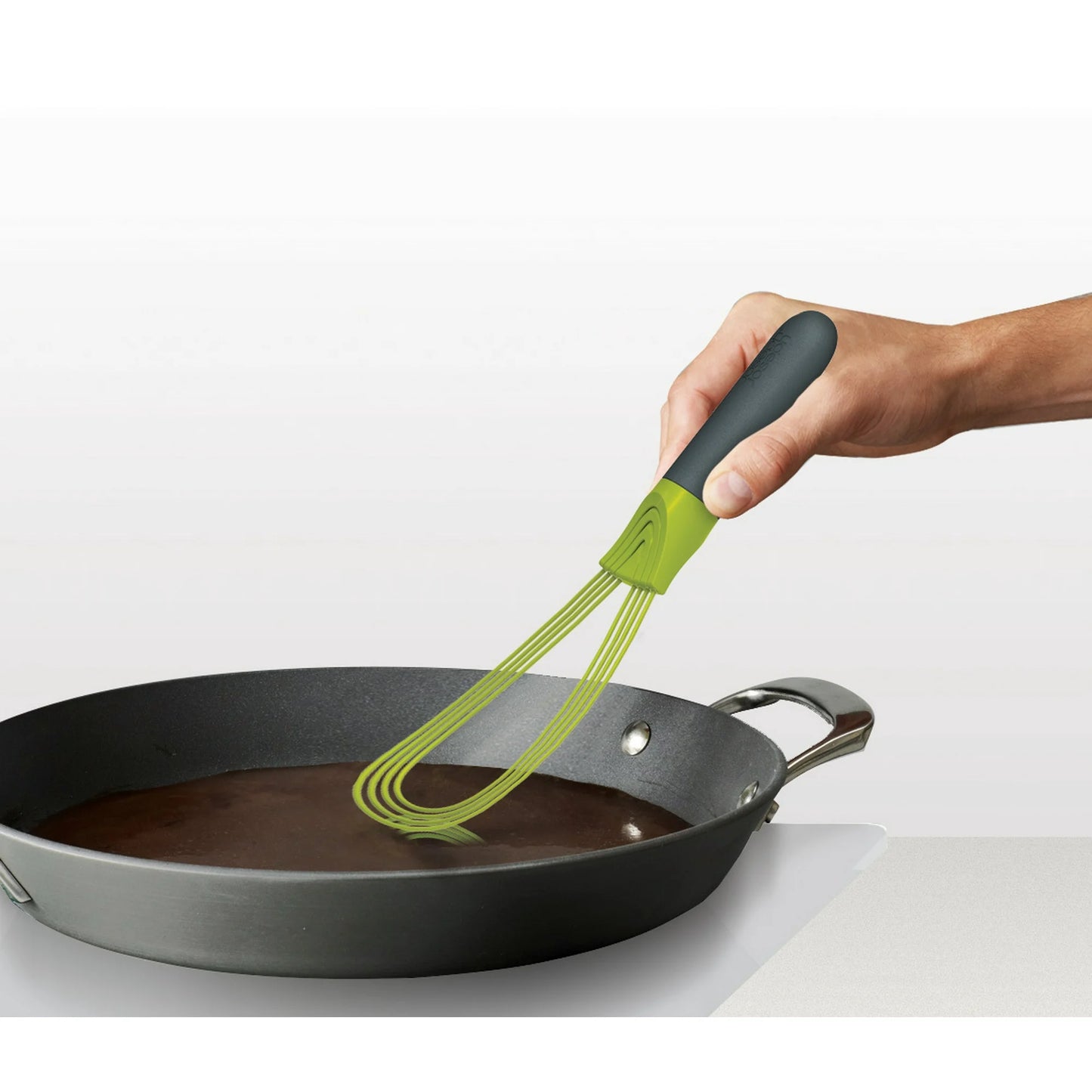 Joseph Joseph Twist Whisk 2-In-1 Collapsible Balloon and Flat Whisk Silicone Coated Steel Wire