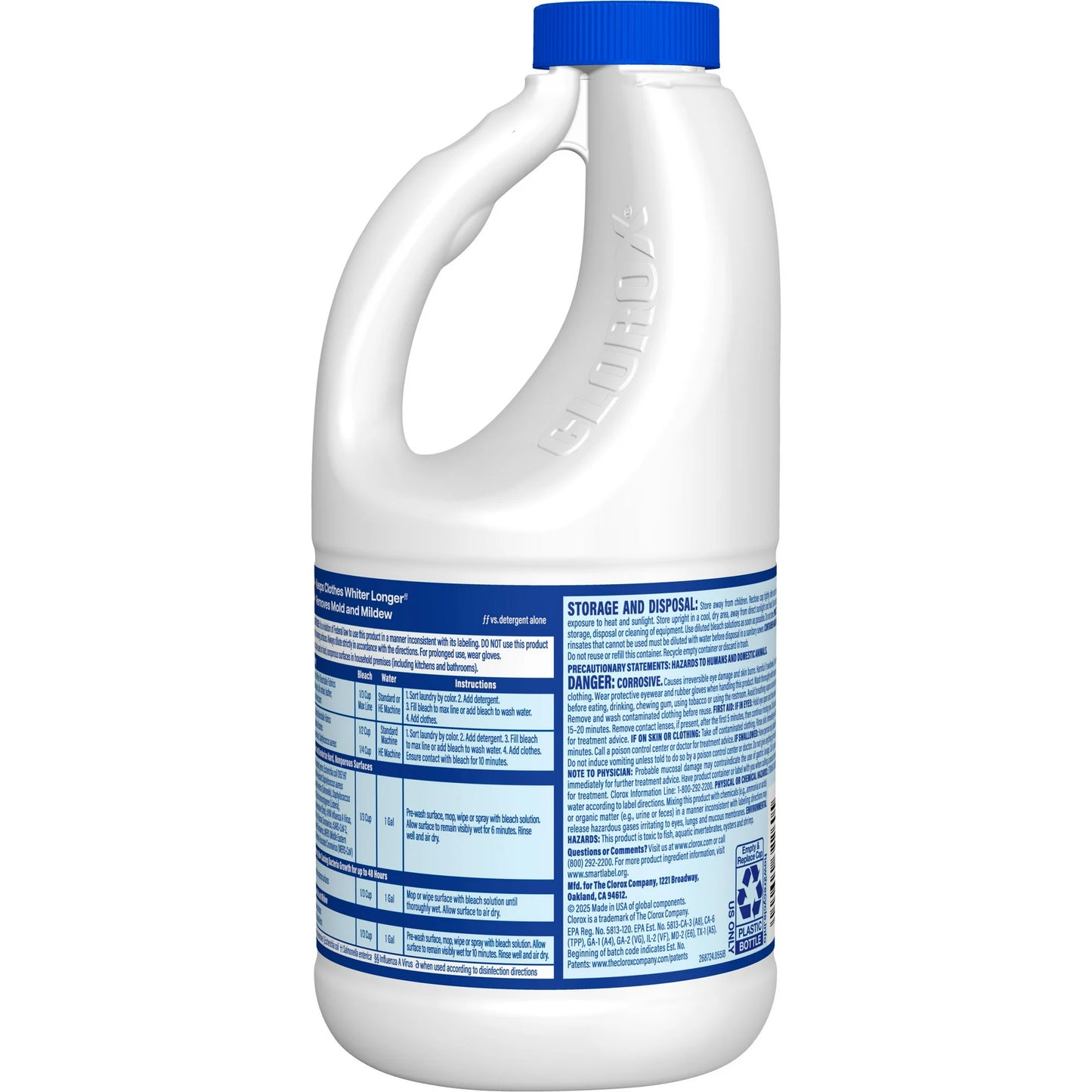 Clorox Disinfecting Liquid Bleach Cleaner, Regular Scent, 43 fl oz