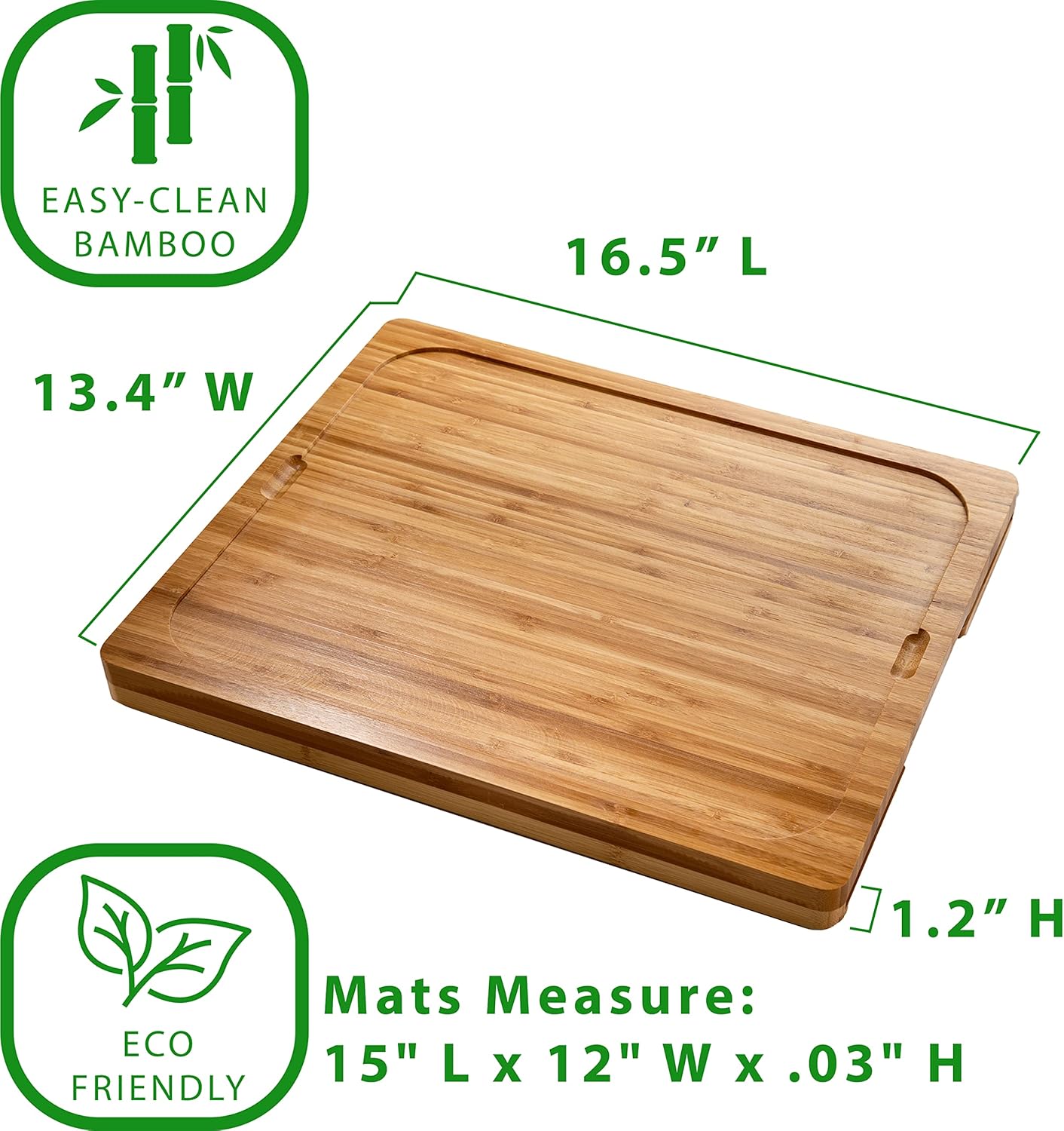 Bamboo Wood Cutting Board with 7 Color-Coded BPA-Free Mats – Premium Serving Tray for Bread, Cheese, Fruits, Vegetables & Meats