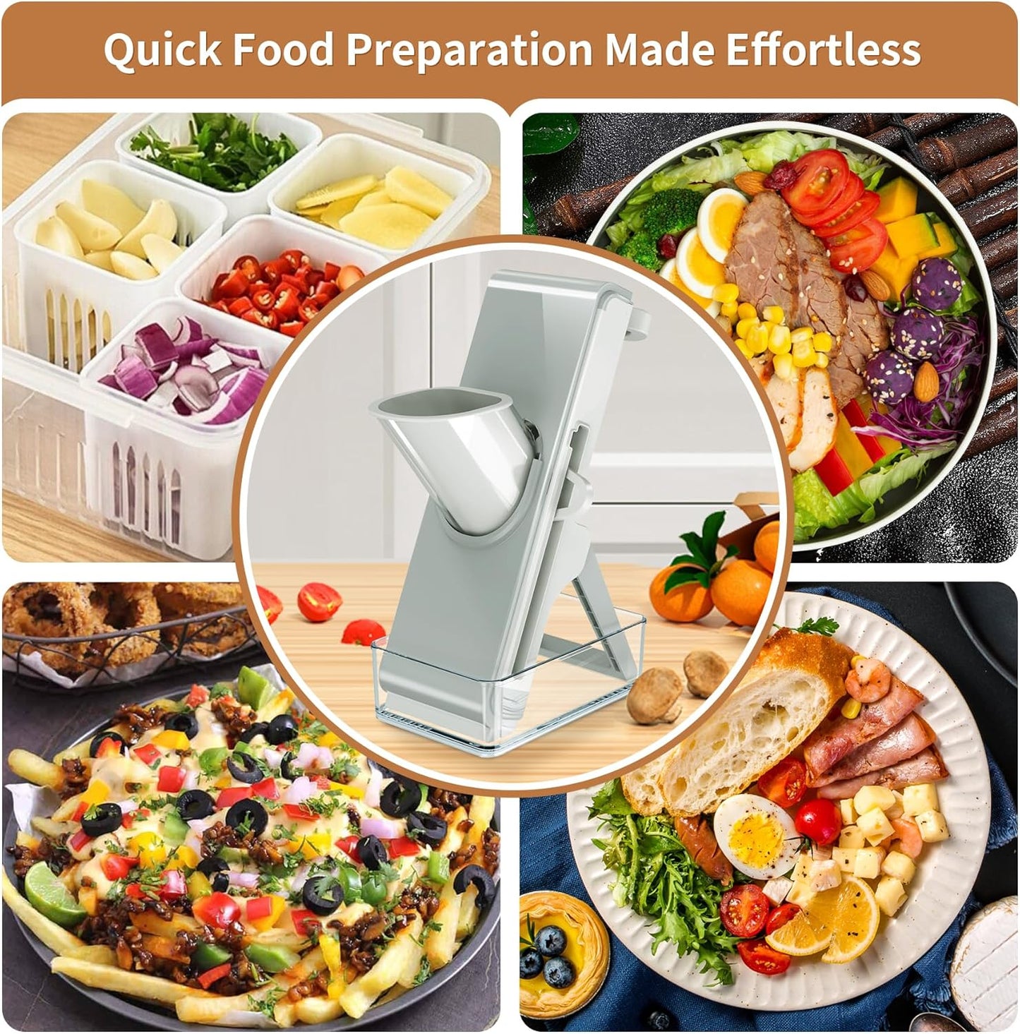 Adjustable Stainless Steel Vegetable Slicer & Chopper – Multifunctional Safe Dicer for Home & Commercial Use