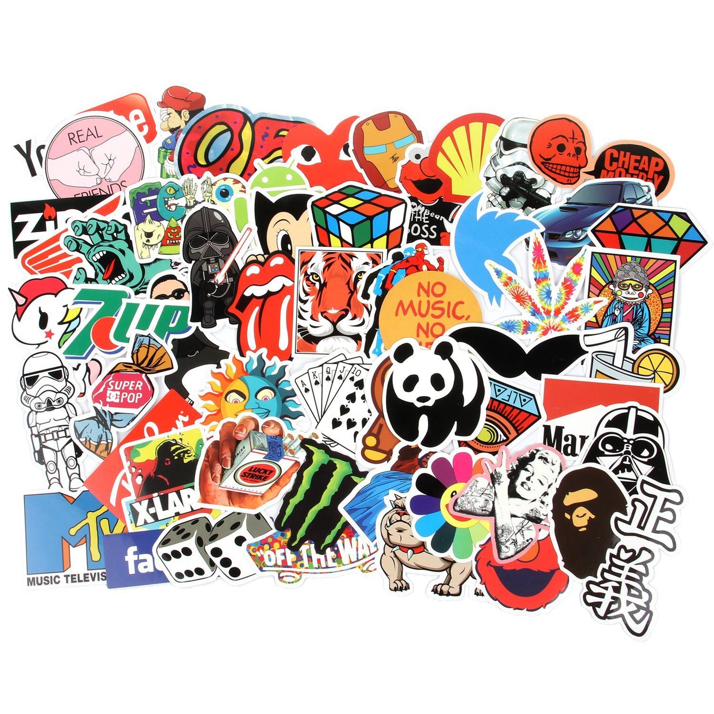 100 PCS Random Vinyl Stickers β Waterproof Aesthetic Decals for Laptop & Water Bottle β¨