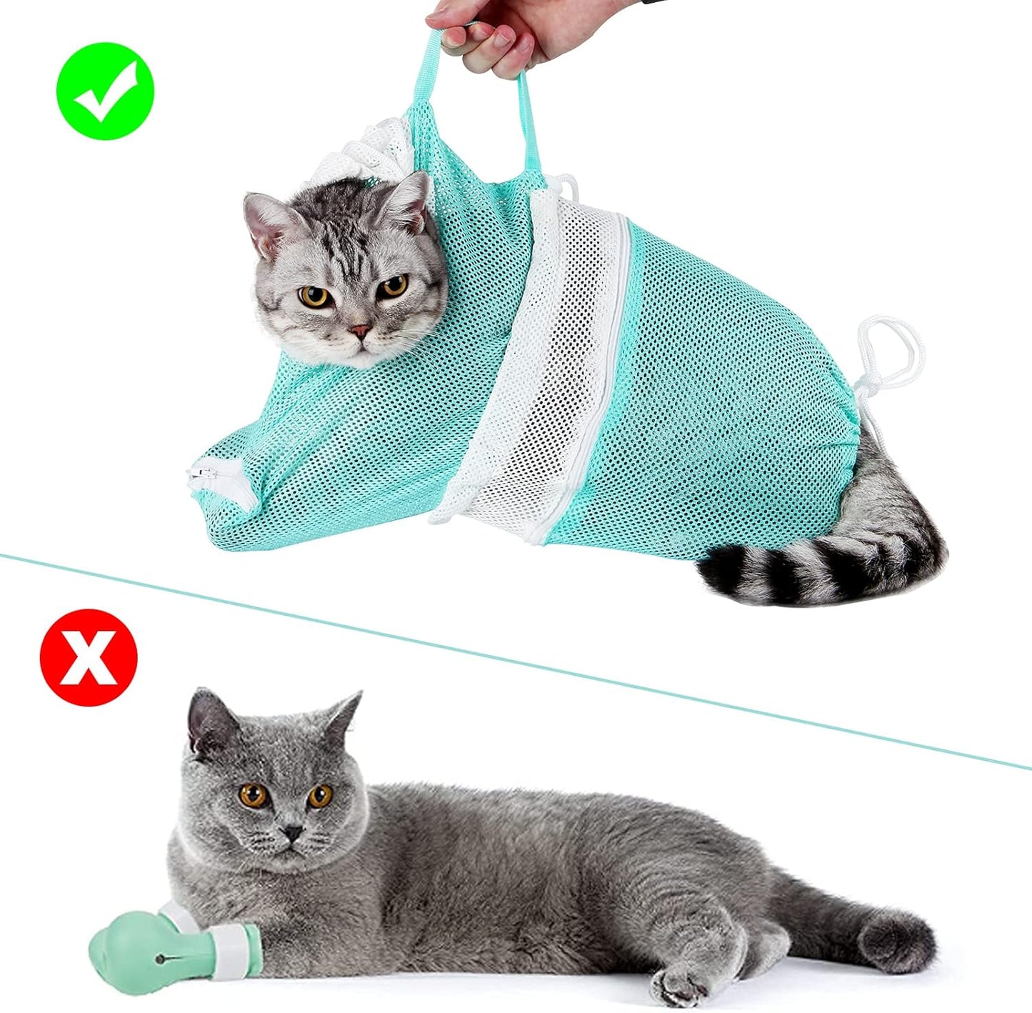 πΎ Cat Bathing Bag & Puppy Shower Sack β Adjustable, Anti-Scratch Pet Grooming Helper