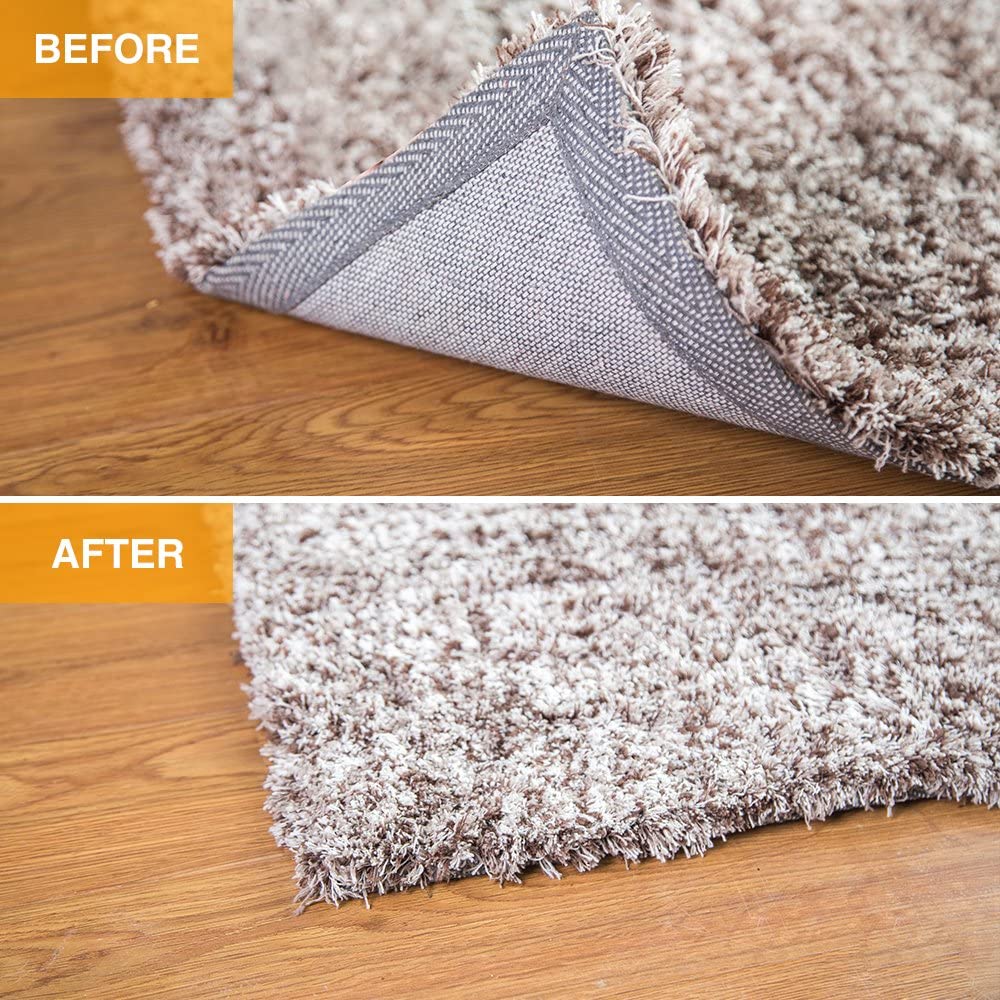 16 Pack Non Slip Rug Grippers Washable for Area Rugs, Grip Rug Corners to Prevent Sliding