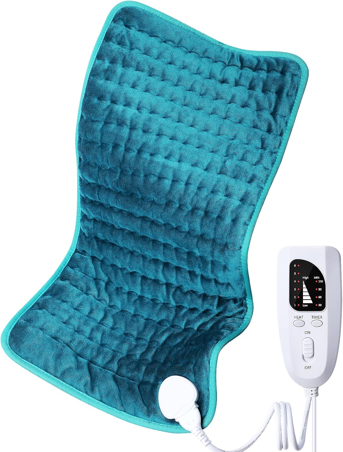 Electric Heating pad for Back/Shoulder/Neck/Knee/Leg Pain Relief, 6 Fast Heating Settings