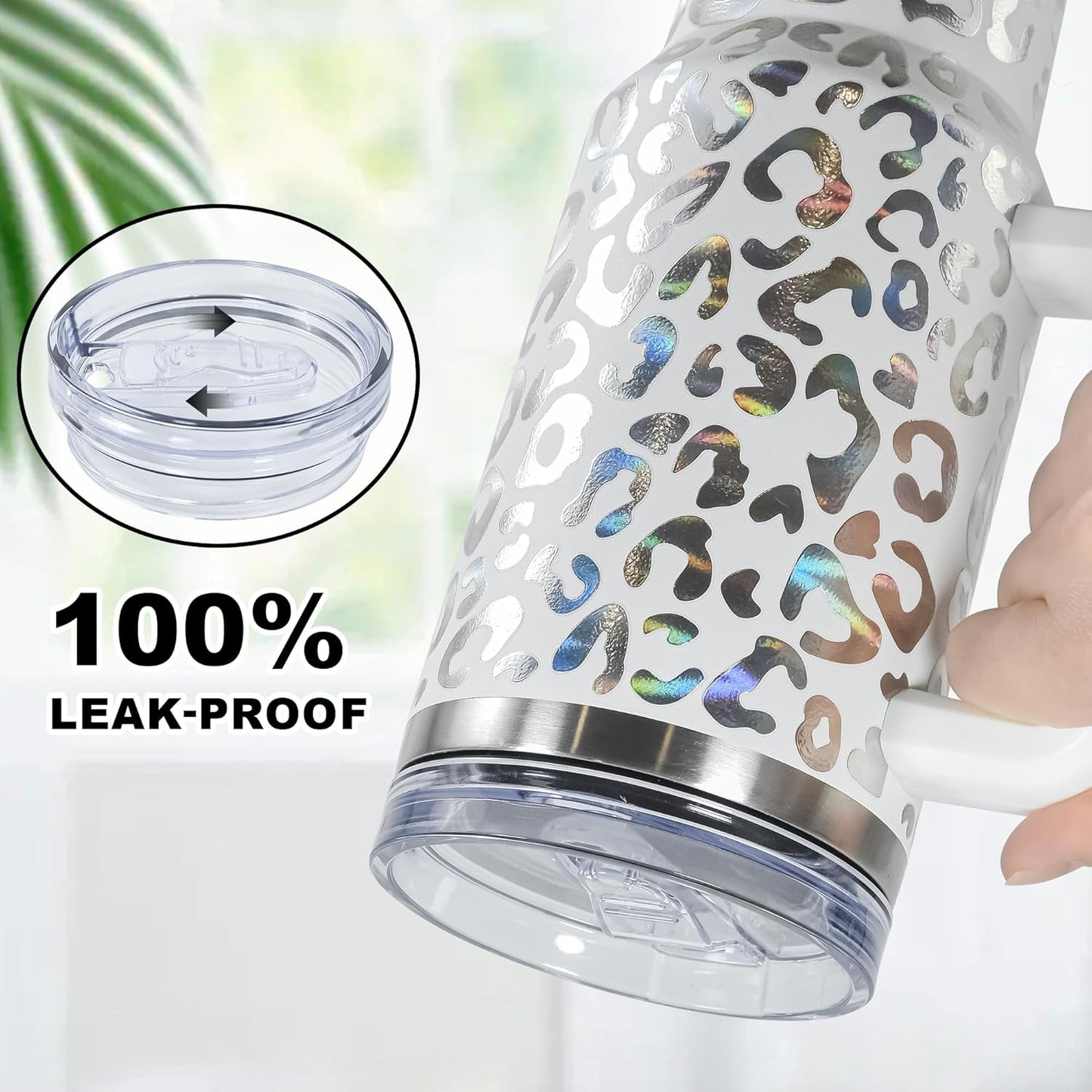 40 oz Tumbler with Handle and Straw