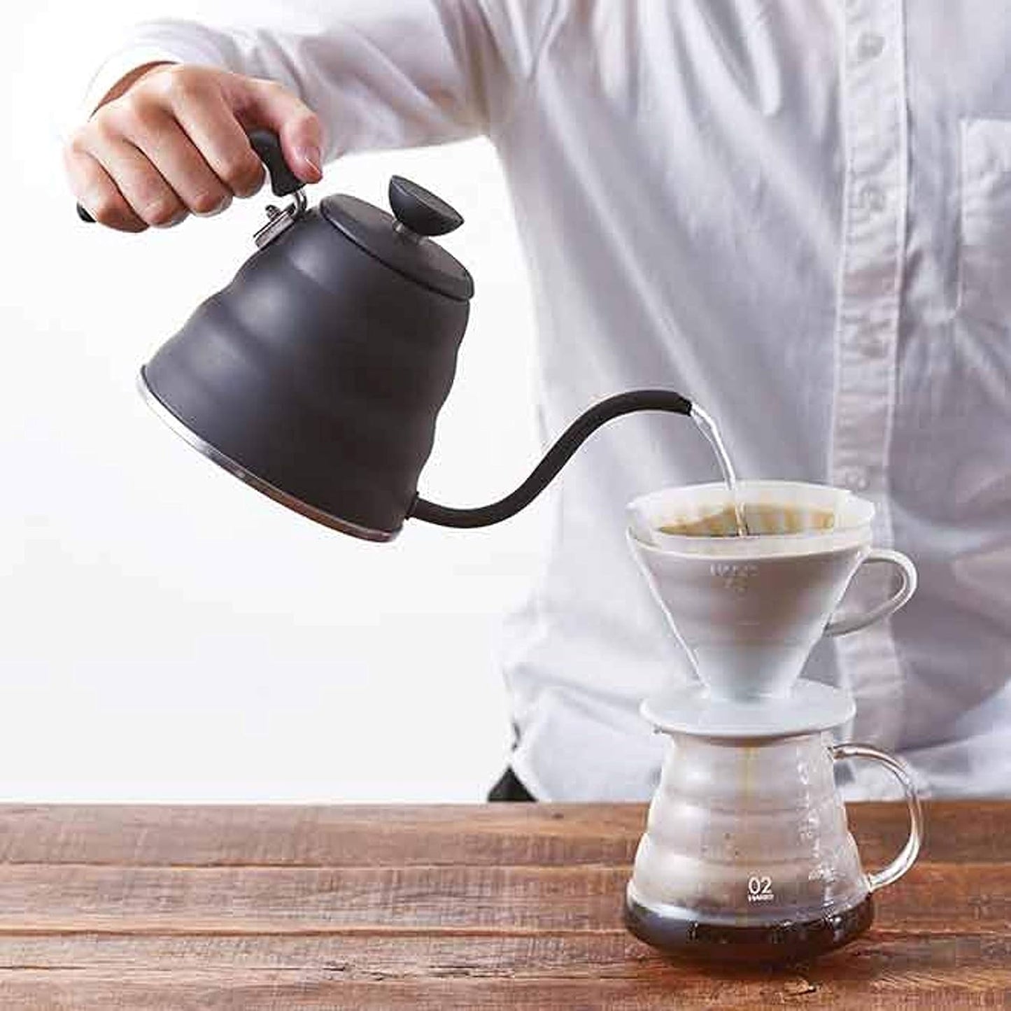 V60 "Buono" Gooseneck Drip Kettle, 1200ml, Matte Black