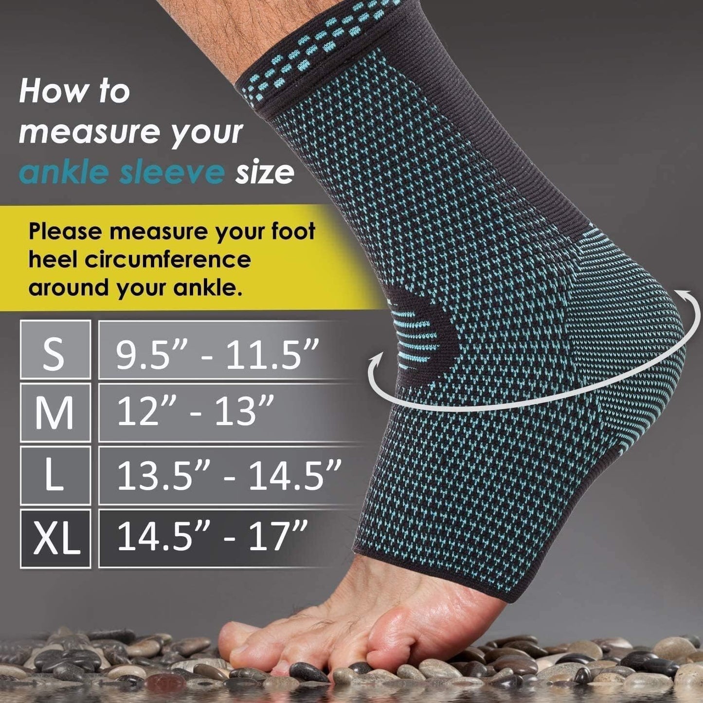 Foot & Ankle Brace Socks for Sprained Ankle Compression Sleeve