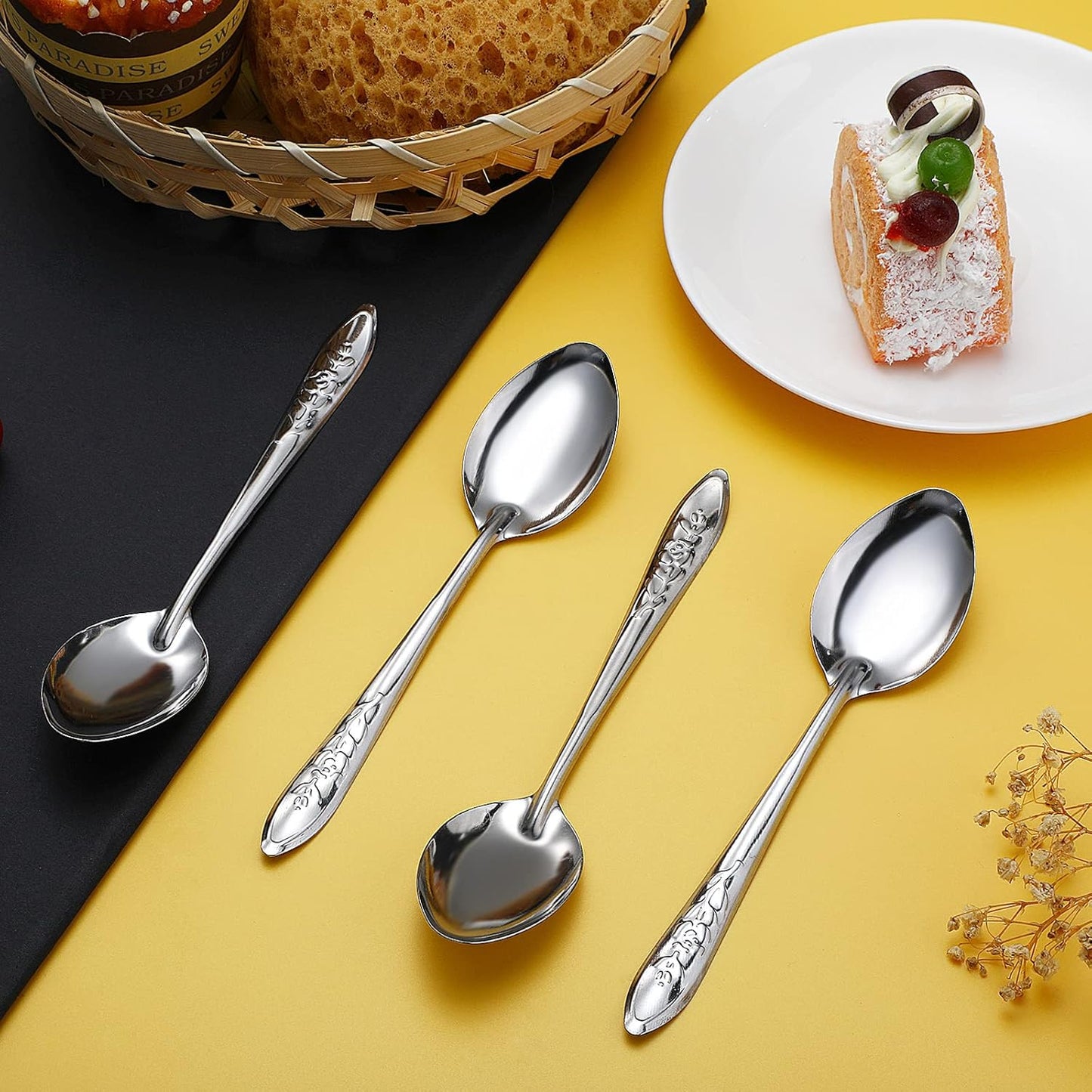 Set of 12 Long Iced Tea Spoons – 7.5" Stainless Steel Restaurant-Grade Flatware