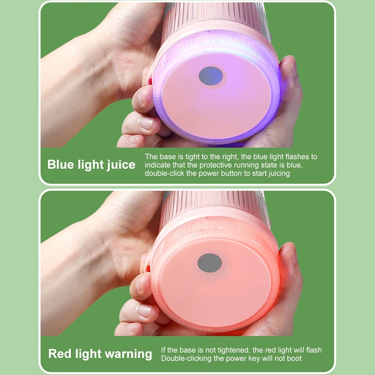 Evjurcn Portable Blender 1200mAh USB Rechargeable 350ml Mini Juicer Blender Smoothie Blender for Travel Sports Kitchen