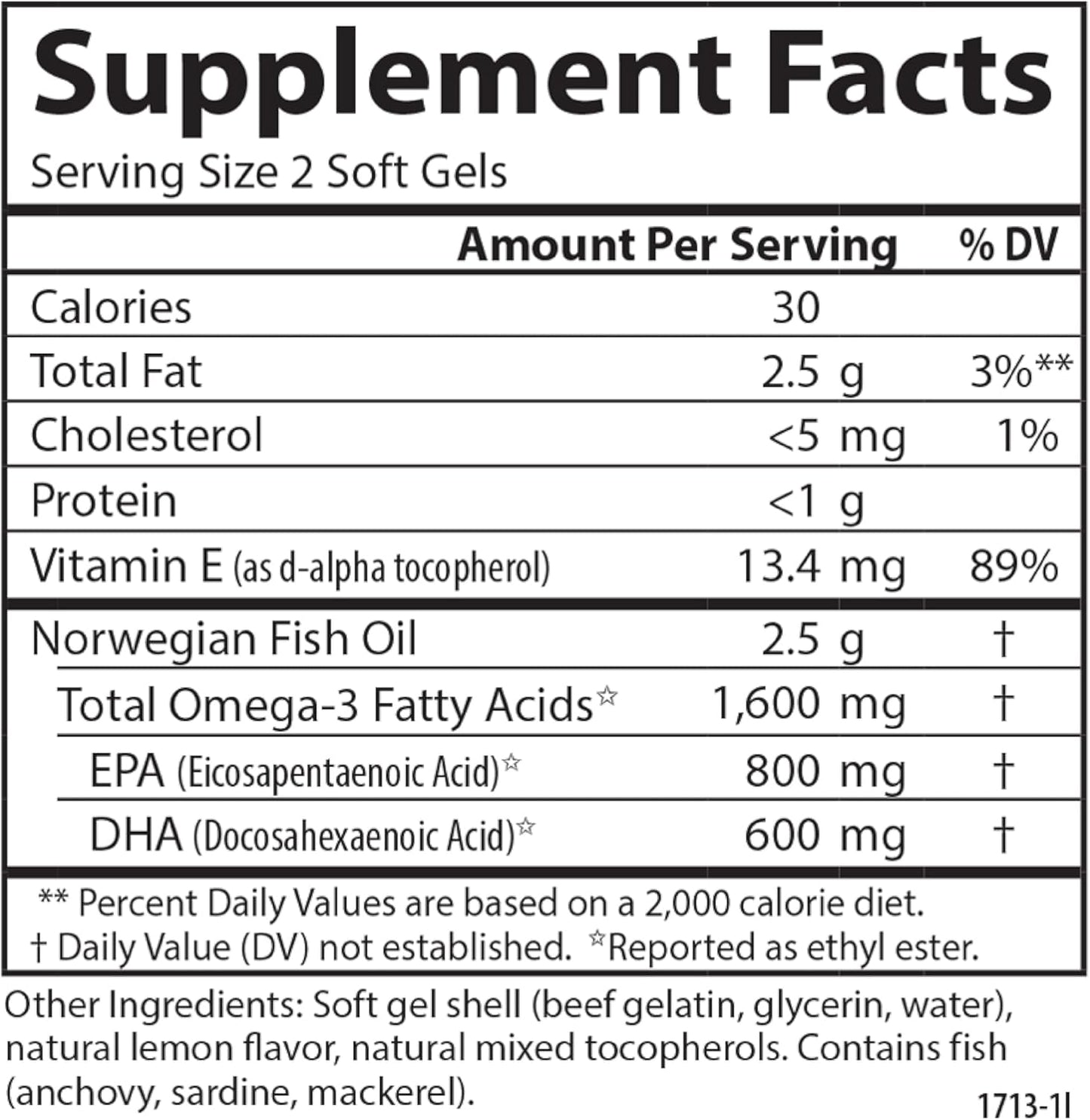 Carlson - Elite Omega-3 Gems, 1600 mg Omega-3 Fatty Acids Including EPA and DHA, Norwegian, Wild-Caught Fish Oil Supplement, Sustainably Sourced Omega 3 Fish Oil Capsules, Lemon, 240 Softgels