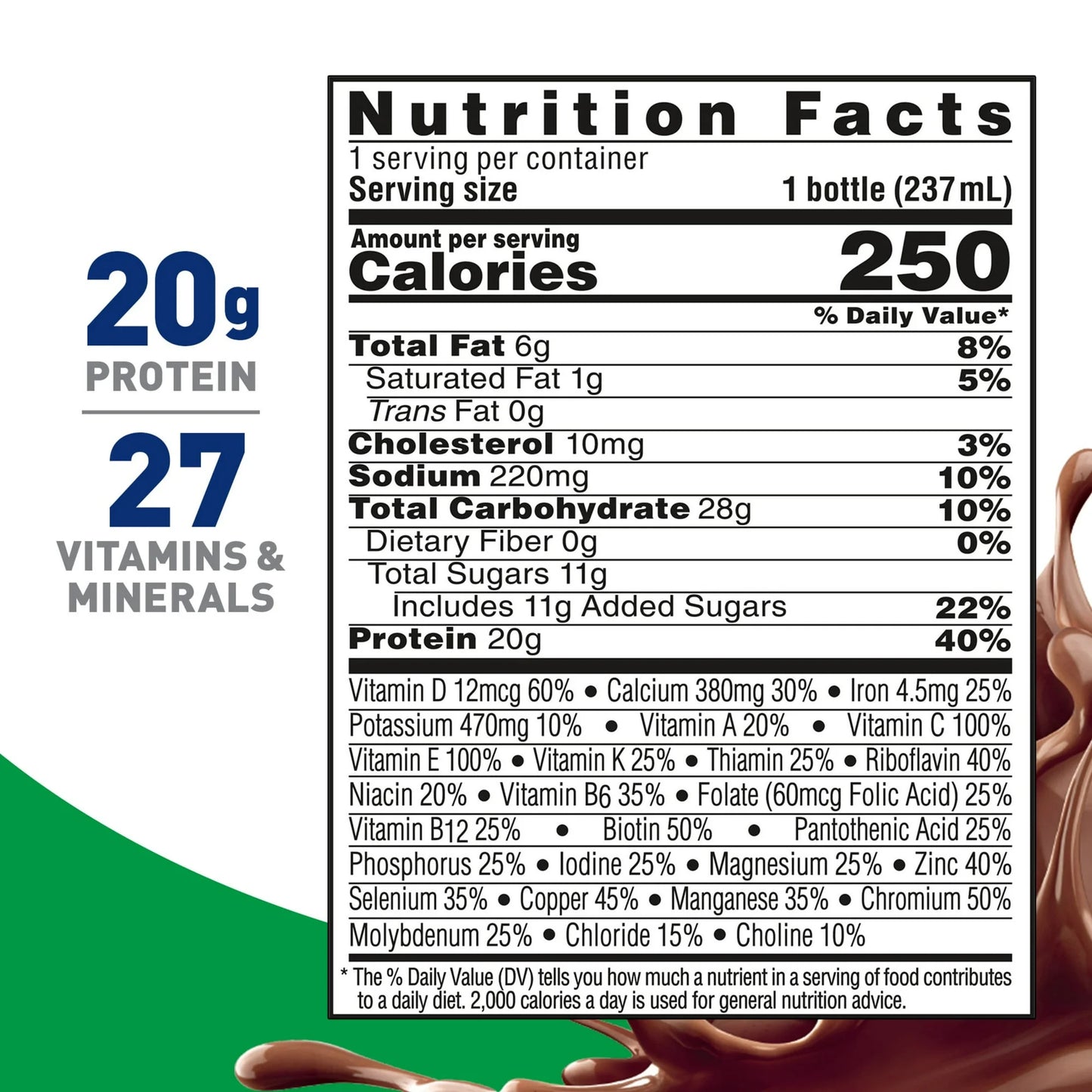BOOST 20g High Protein Nutritional Drink Shakes, Rich Chocolate, 8 fl oz