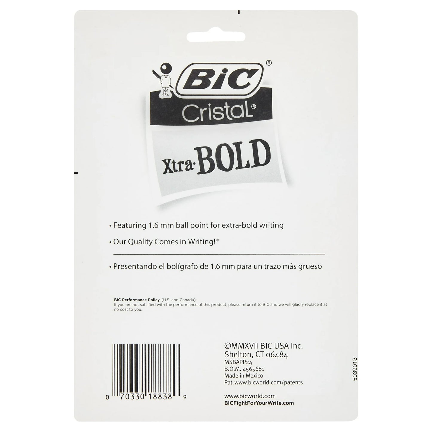 BIC® Cristal Ballpoint Pens, Bold Point, 1.6 mm, Assorted Ink Colors, 24 Count