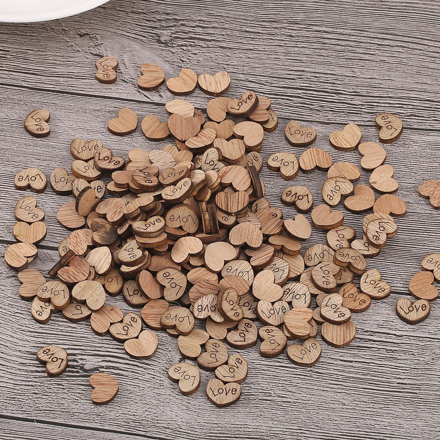 100 PCS Mahogany Wood Hearts β Laser-Cut Love Decorations for DIY & Crafts β€οΈπΏ