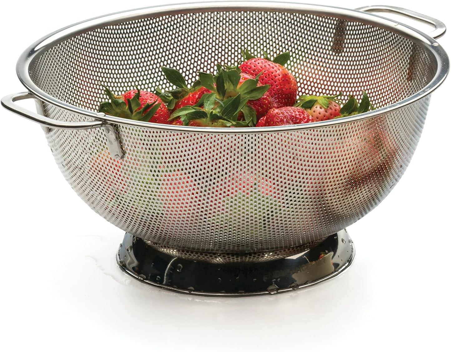 Premium Quality Stainless Steel Precision Pierced Colander, 5-Quart (Punch-5), Silver