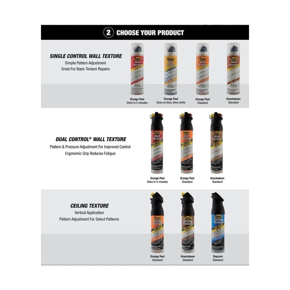 Homax Aerosol Wall Texture, Orange Peel, Water Based, 10 Ounces