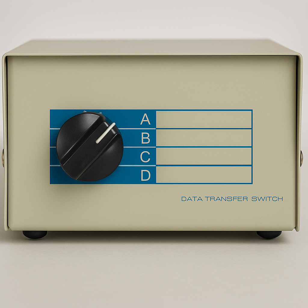 Kentek BNC 4 Way Manual Data Switch Box Female I/O ABCD Port for Coaxial BNC interface Video Display Monitors