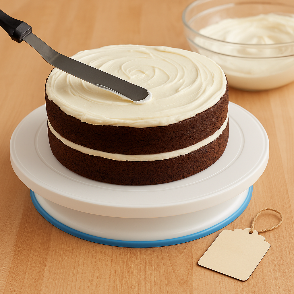 11" Revolving Plastic Cake Turntable / Stand with Non-Slip Base