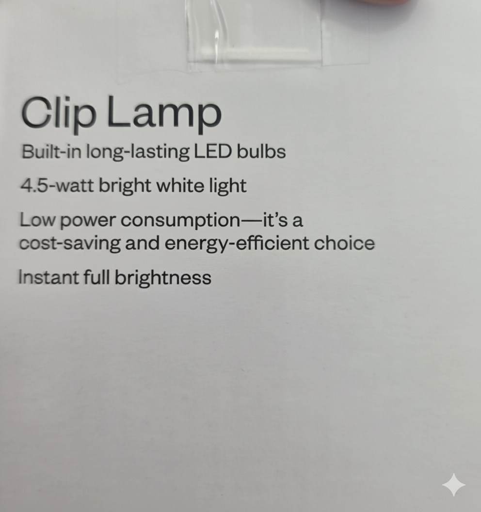 Room Essentials Clip Lamp for Table