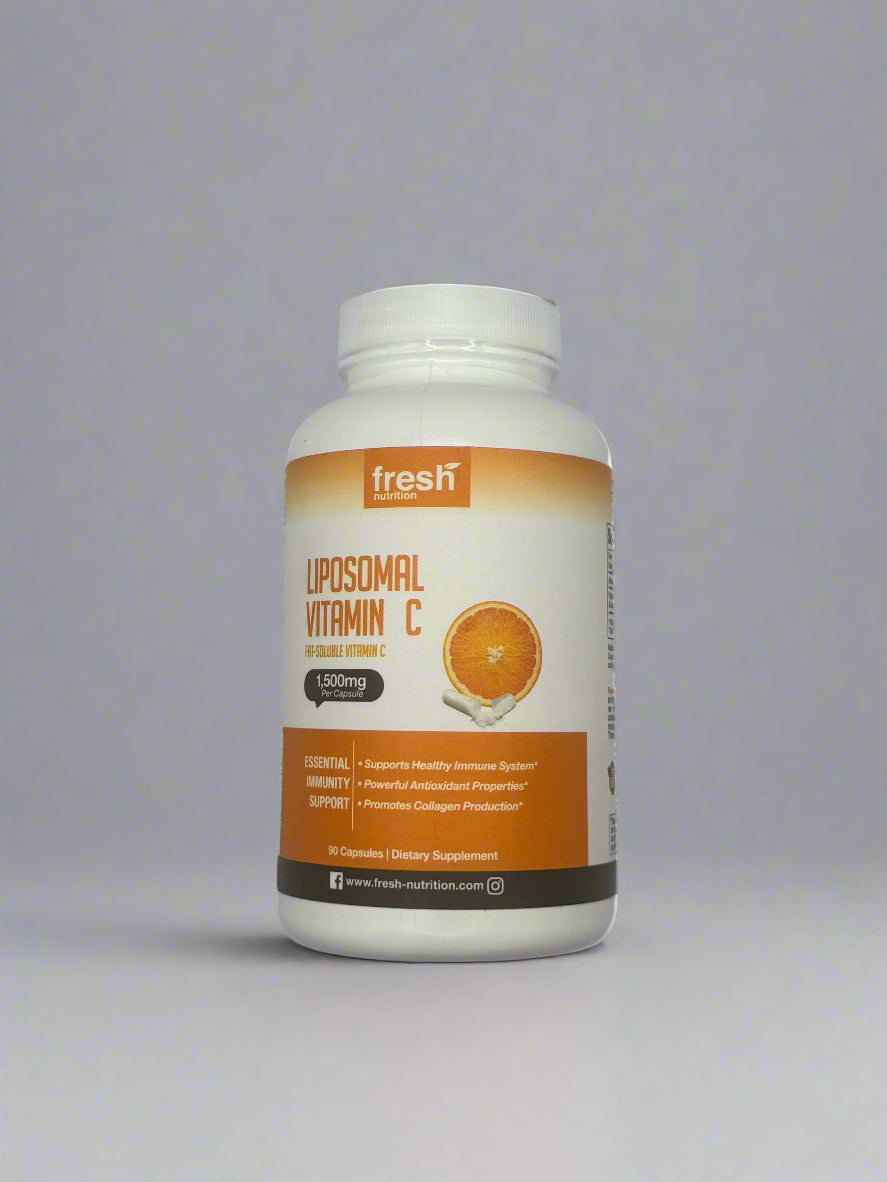 Fresh Nutrition Vitamin C Capsule Supplement - 1500mg per Serving Vit C