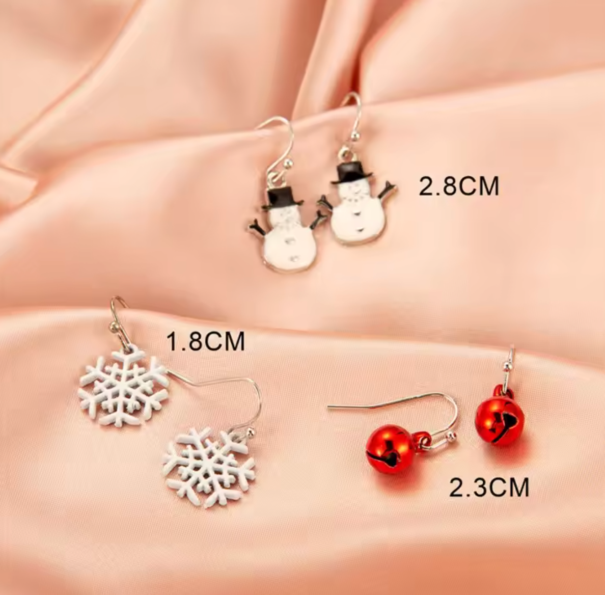 Christmas Earrings Multiple Red Green Snowman Bells Drop Earrings For Women Girl Tree Snowflake Elk Dangle Earrings