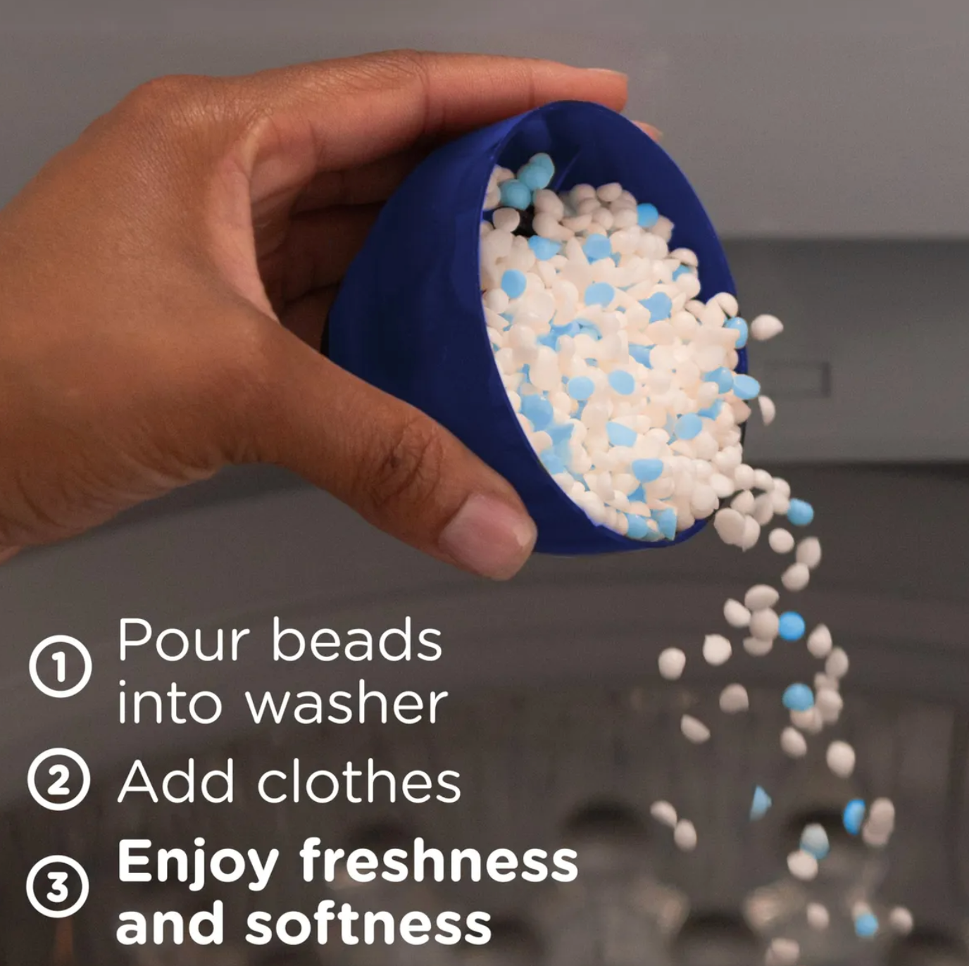 Downy Blends In-Wash Laundry Scent Booster Beads, Meadow Rain Scent, 24.5 OZ, Fabric Sottener Beads and Freshness