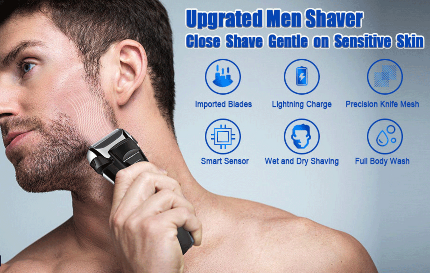 Electric Razor for Men,Shavers for Men Electric Razor Wet Dry