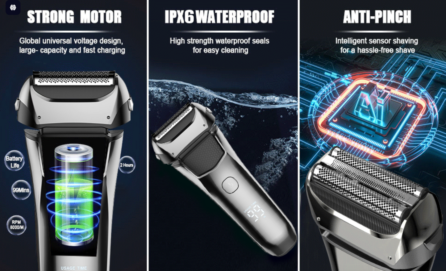 Electric Razor for Men,Shavers for Men Electric Razor Wet Dry