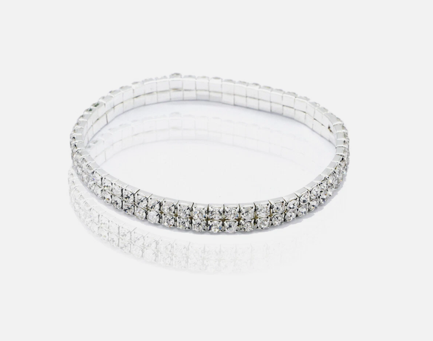 Diamond 2 LINE Anklet Bracelet for Women Gift