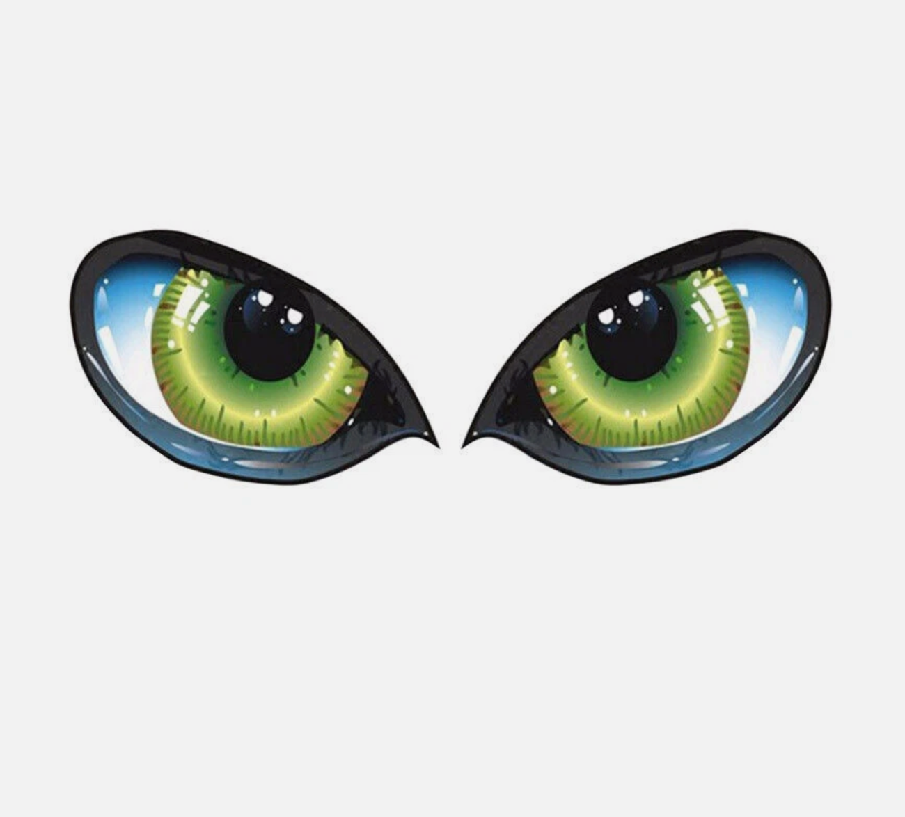 ποΈ 3D Cat Eye Car Stickers β Fierce & Fun Vehicle Decoration (2 Pcs Set)
