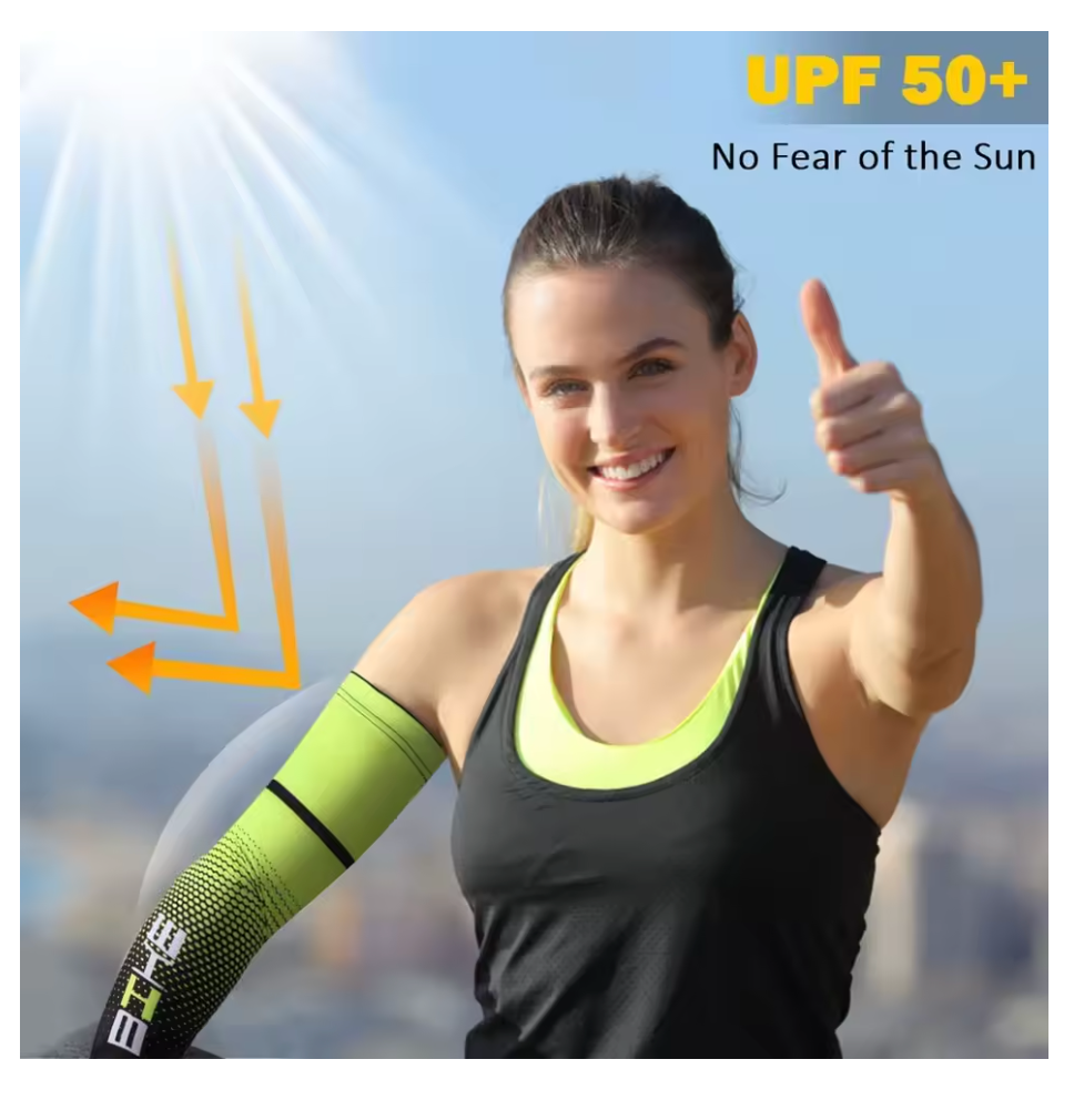 1 Pair Arm Sleeves Sun Protection Compression Cooling Cover for Men and Women