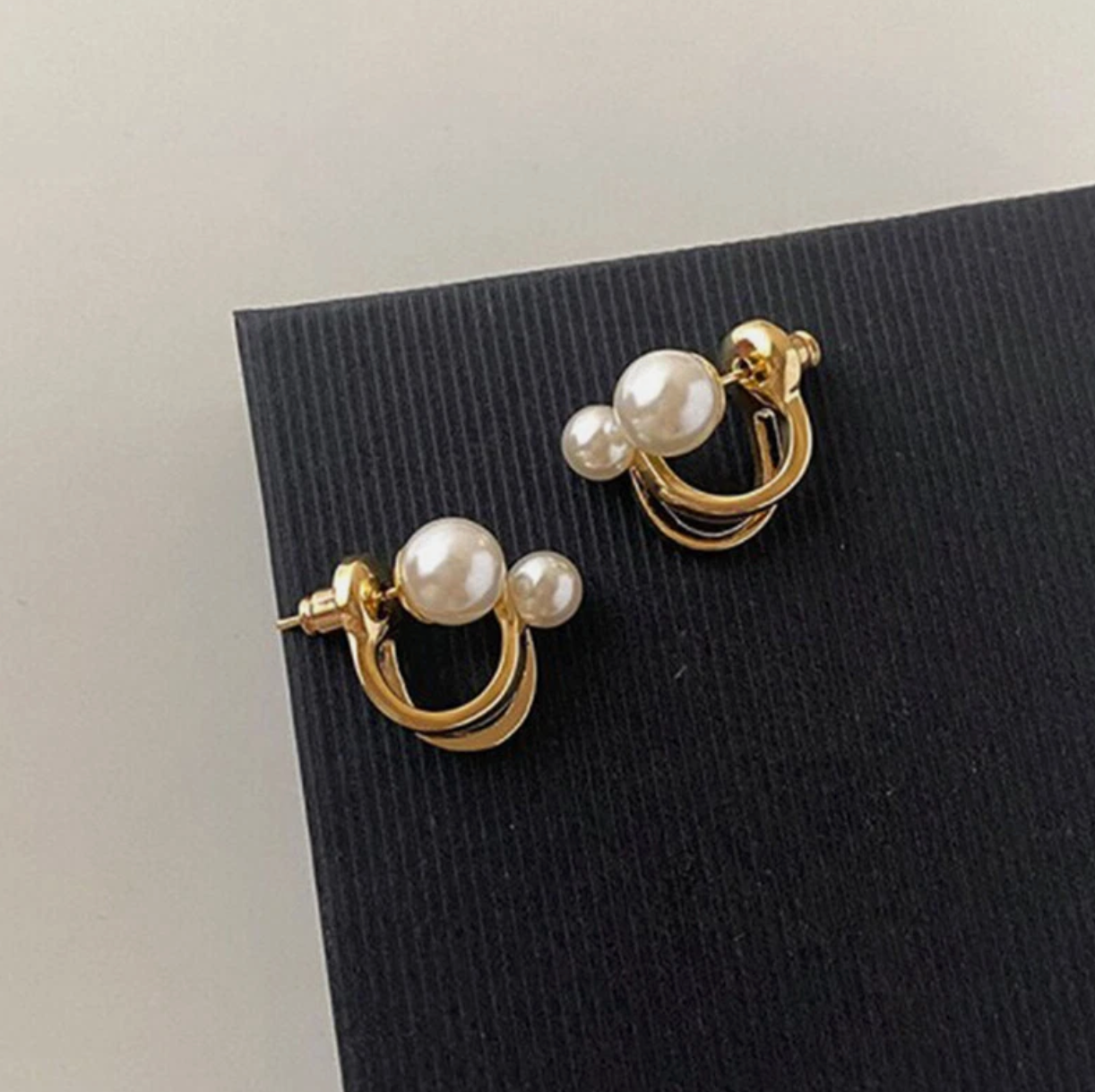 Pearl Gold Stud Earrings – Elegant Wedding Jewelry Gift for Women