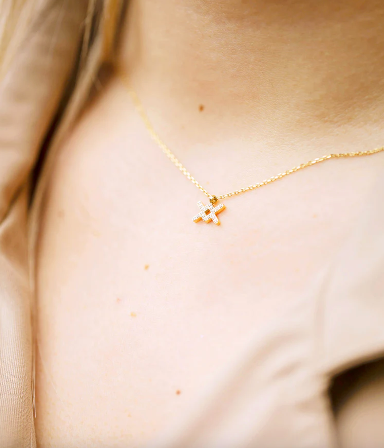 Gold Plated Stainless Steel Aquarius Necklace – Zodiac Sign Pendant for Women & Men
