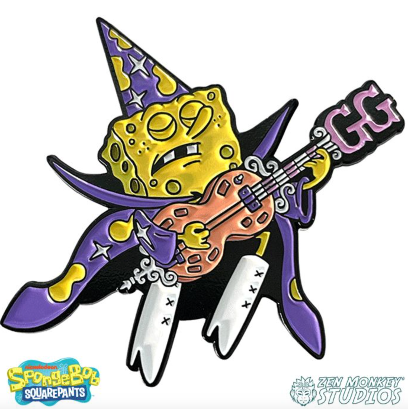 🎸 SpongeBob “Goofy Goober Rock” Enamel Pin – Fun Collectible Cartoon Lapel Badge