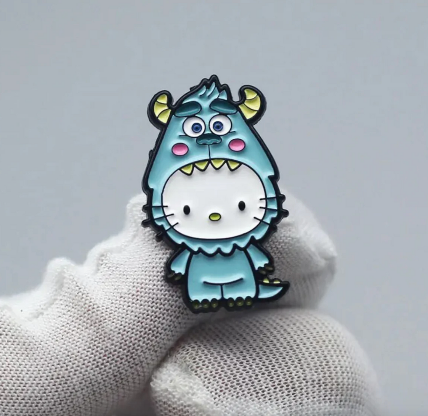 π Hello Kitty Monster Inc Enamel Pin Set β 2pcs Cute & Spooky Collectible Pins