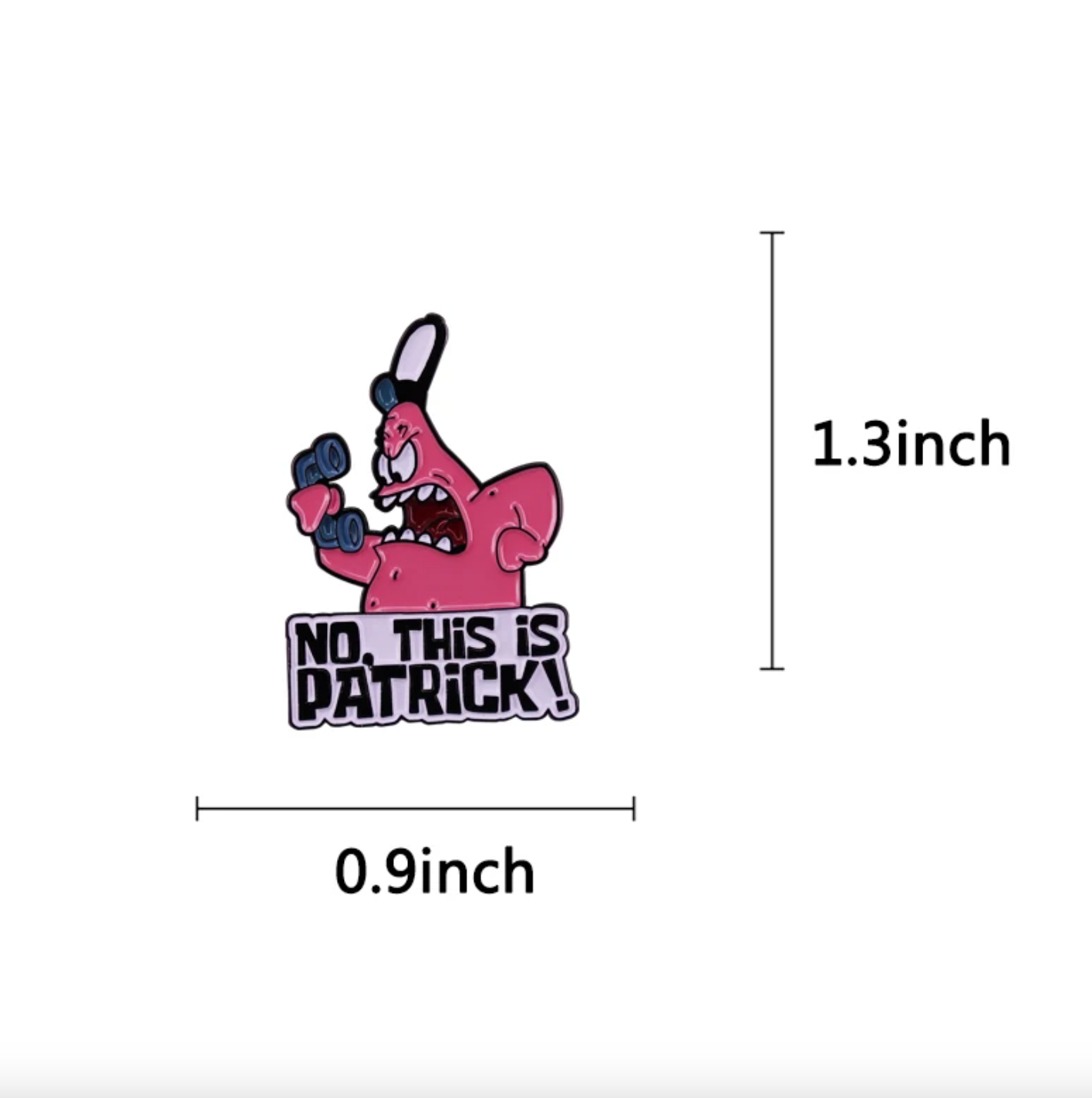 π Patrick Star βNo, This is Patrick!β Enamel Pin β Funny SpongeBob Cartoon Lapel Badge