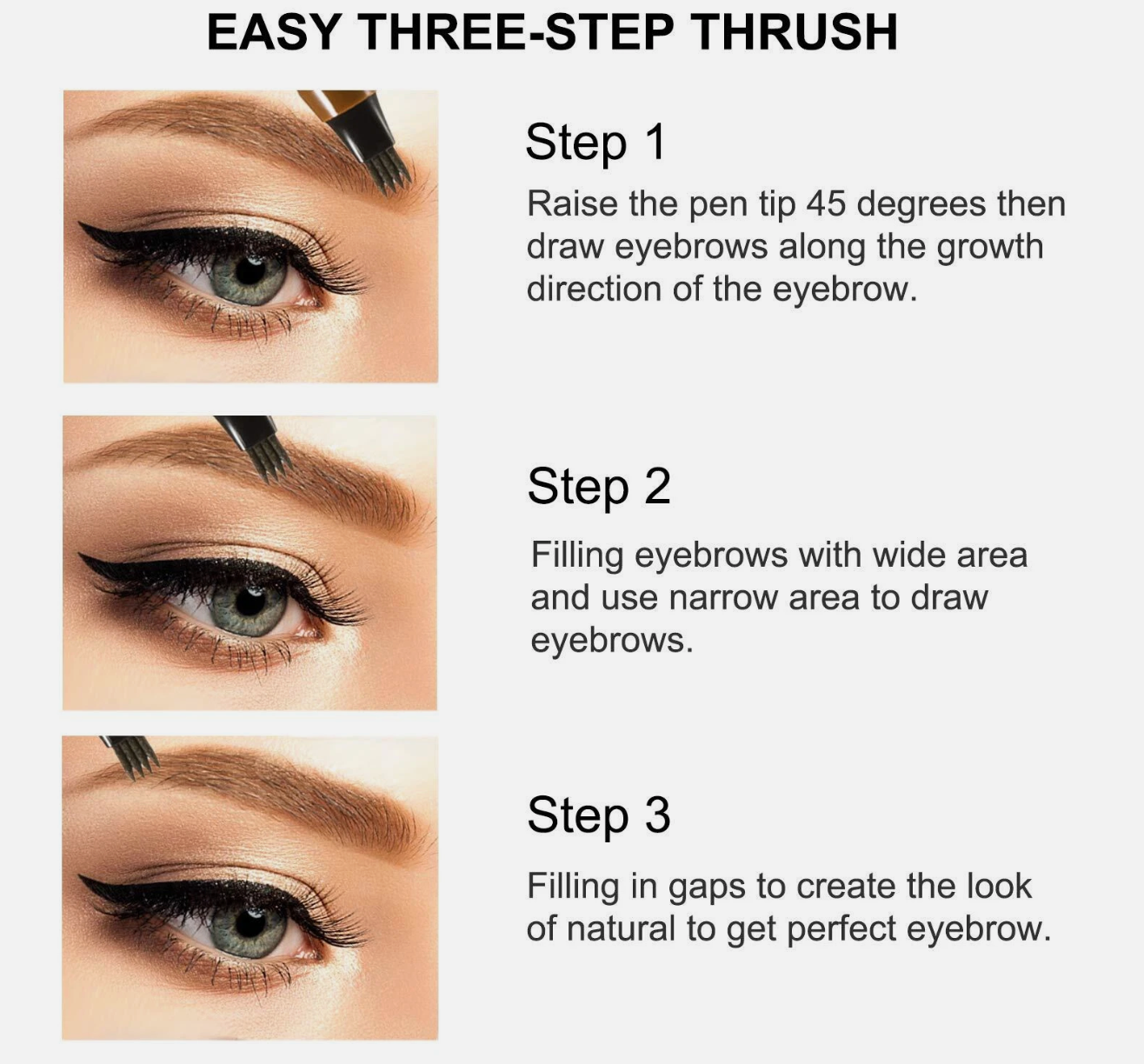 ποΈ 4 Points Eyebrow Pen - Grayish Brown (04) | Waterproof Microblading Brow Pencil