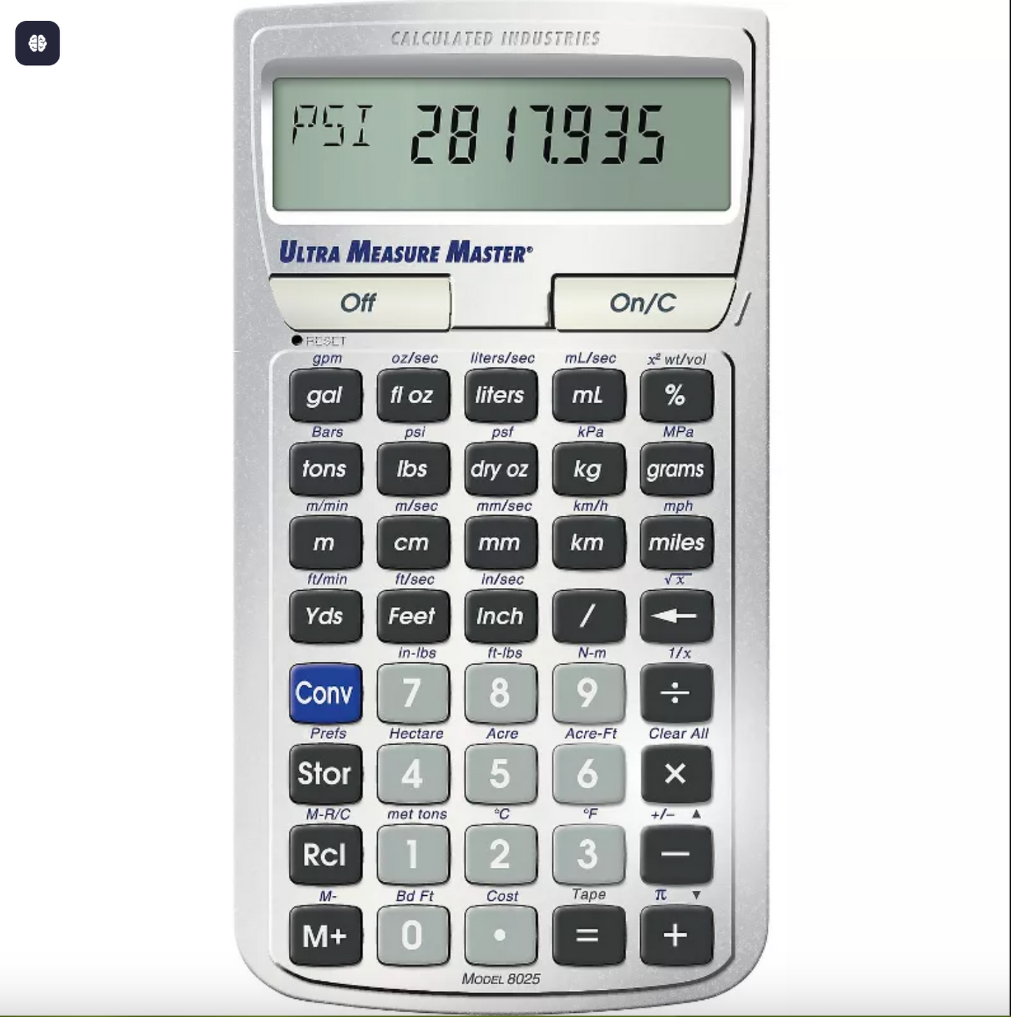 Calculated Industries 8030 ConversionCalc Pro β 14-Digit Scientific Conversion Calculator | 500+ Unit Conversions, Slide Cover, Battery Powered