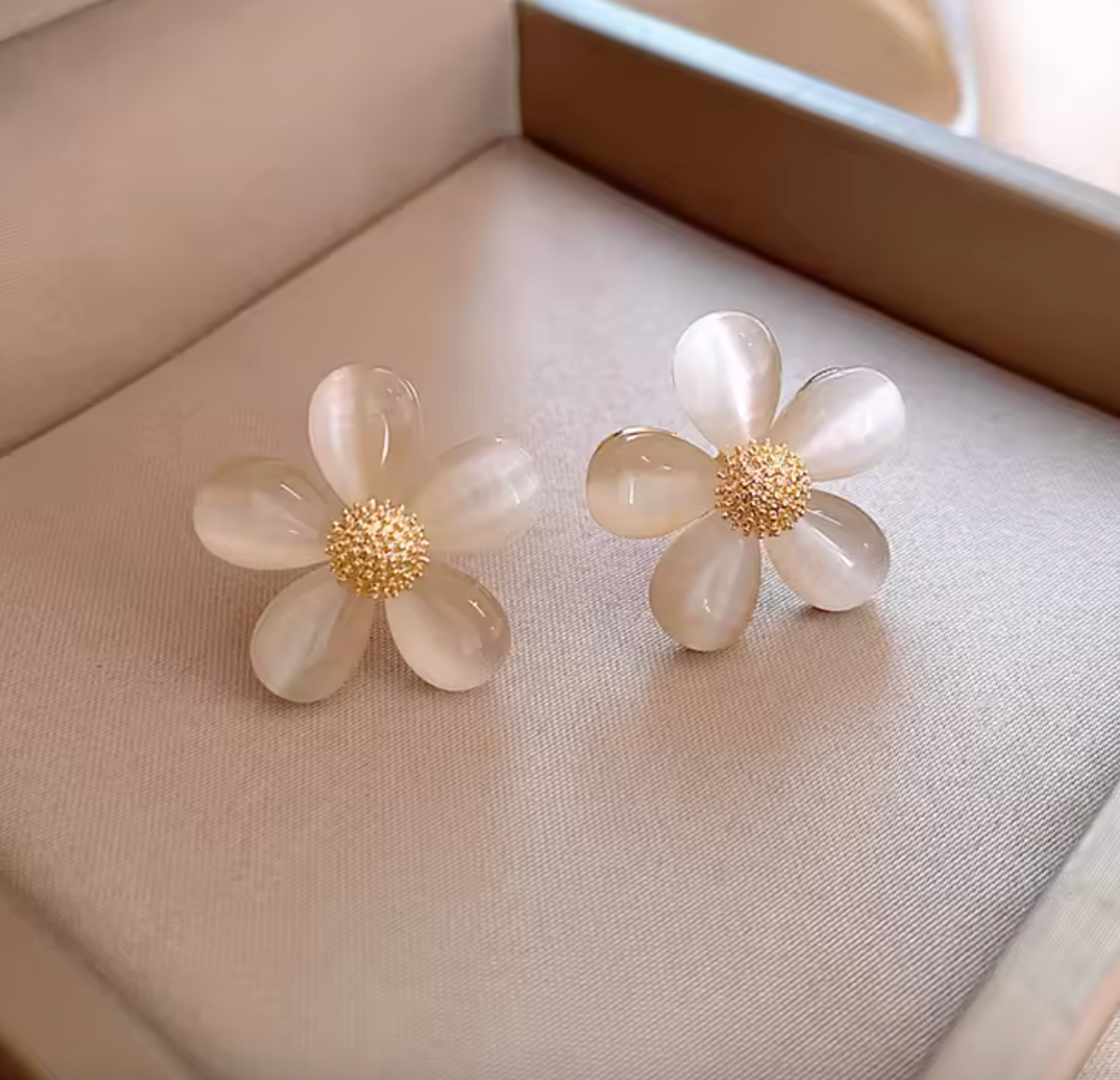 Korean Fashion Opal Flower Earrings – Sweet OL Style