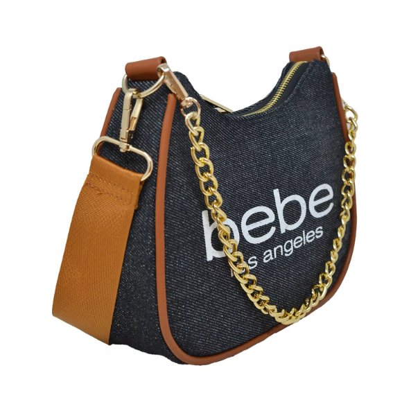 BEBE Rian denim crossbody wicoin - Dark denim