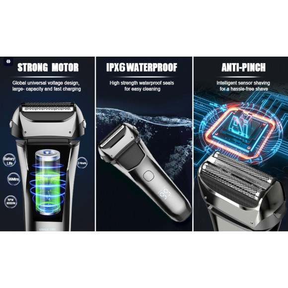 Electric Razor for Men,Shavers for Men Electric Razor Wet Dry