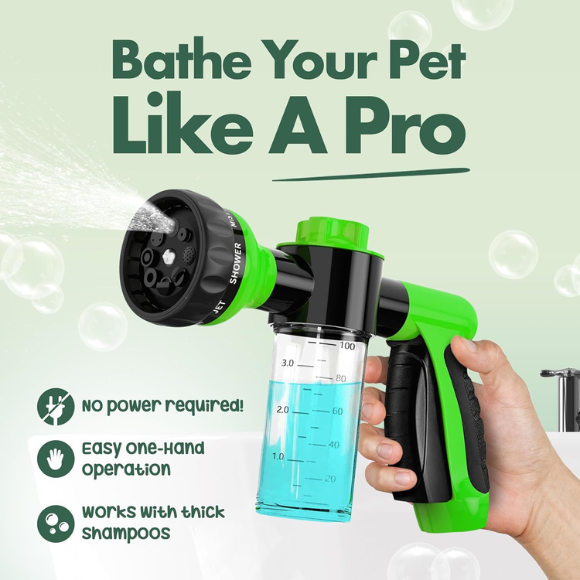 Soap & Shampoo Dispenser for Pet Wash and Garden Hose Sprayer Nozzle