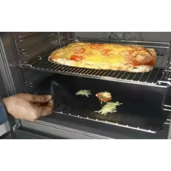 2 Pack Large Non-Stick Reusable Oven Bottom Liners for Gas & Electric Oven - Black