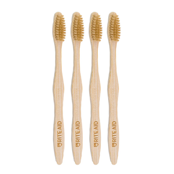 Rite Aid Adult Bamboo Toothbrushes, 4 Pack