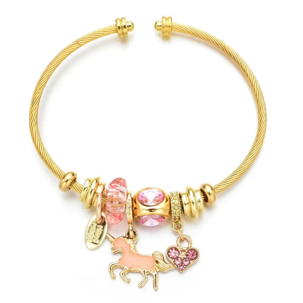 Simple Horse Pendant Multielement Accessories Bracelet